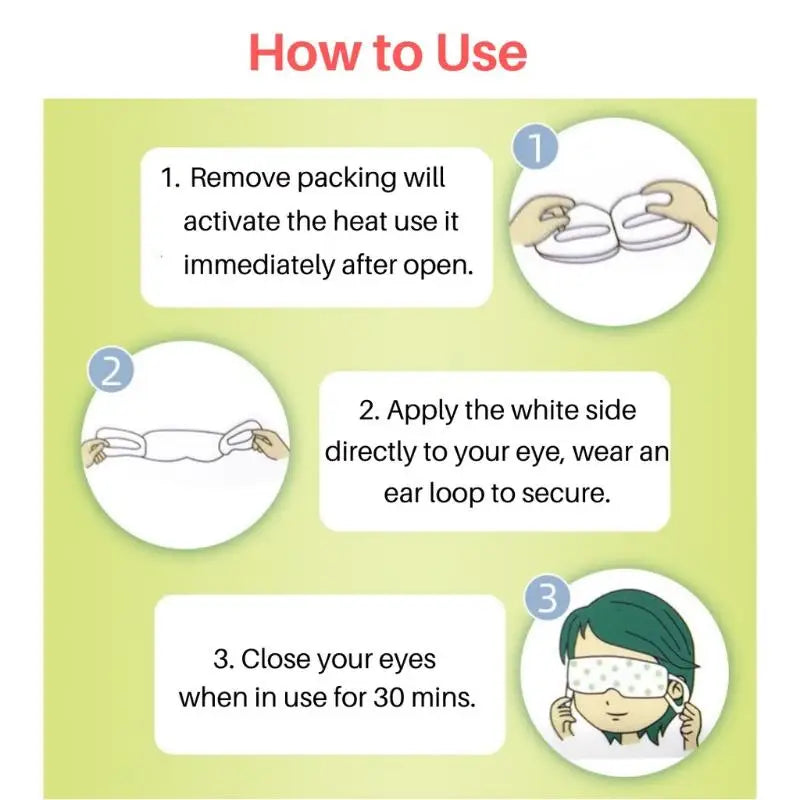 Self-Heating Steam Eye Masks 5-Pack | Lavender, Rose & More