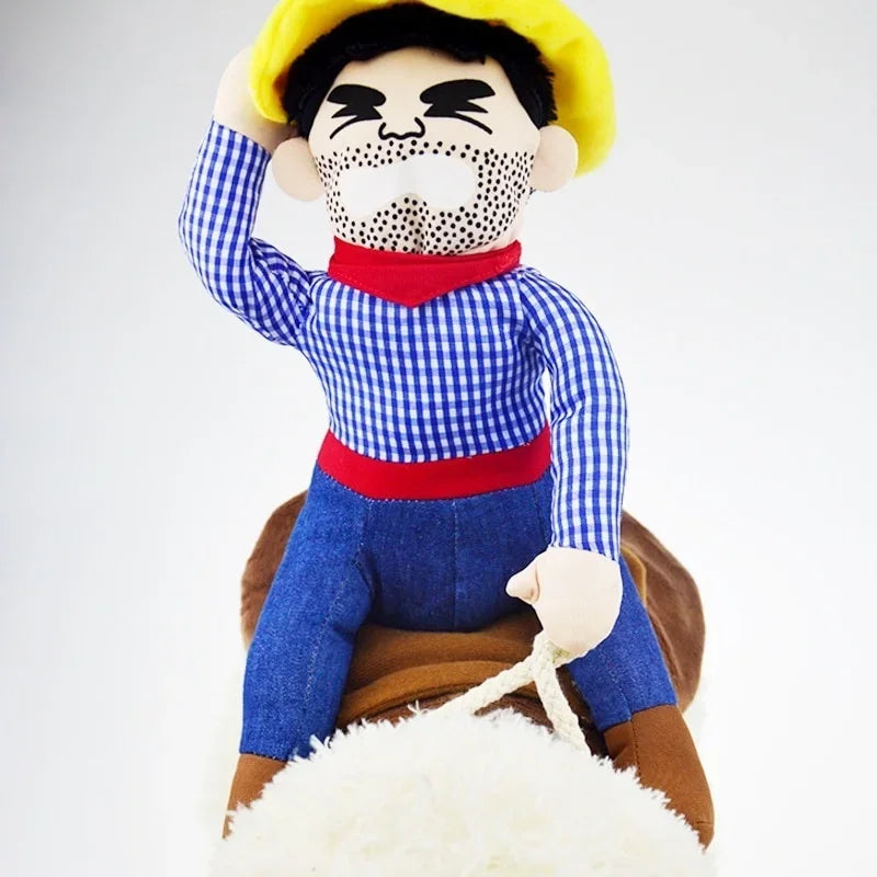 Dog Cowboy Costume with Hat – Halloween & Party Pet Outfit