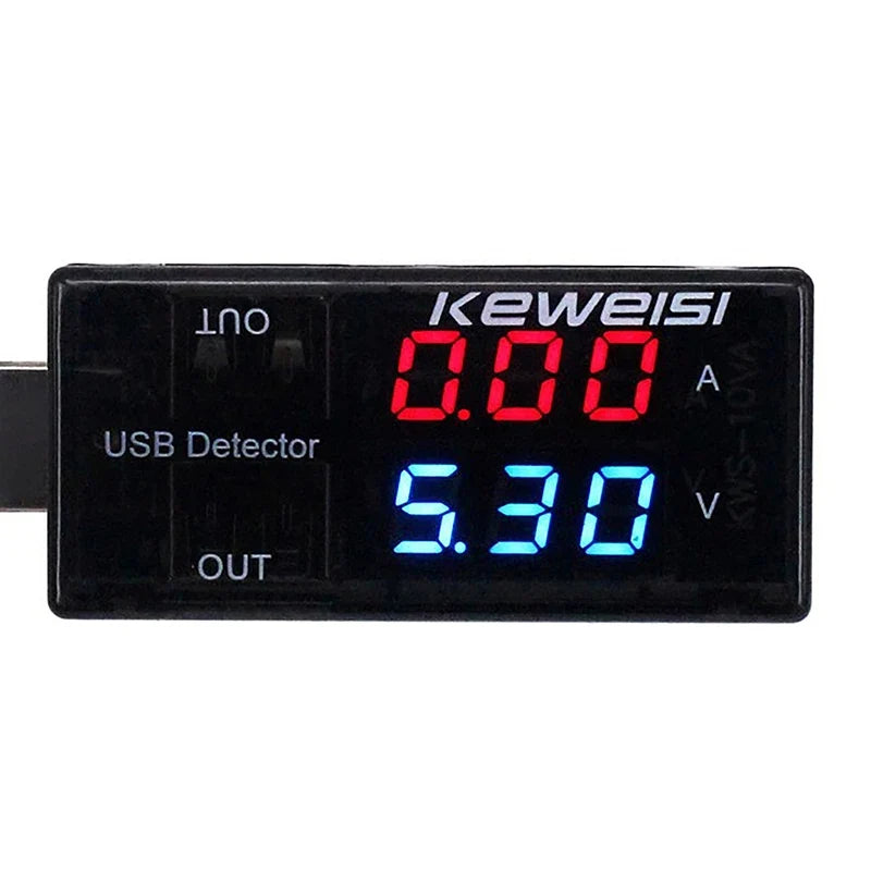 USB Volt Amp Meter – Dual Digital Display Voltage Tester