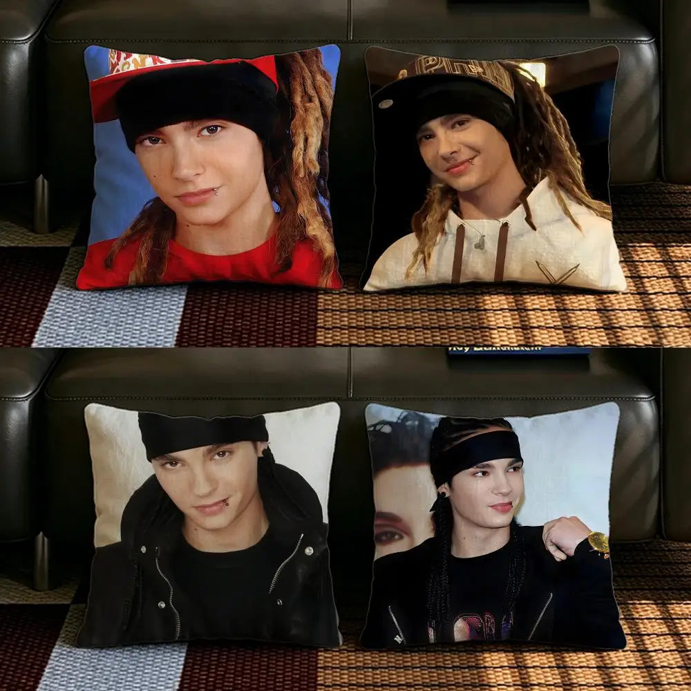 Tom Kaulitz Linen Cushion Cover | Sofa & Bed Pillow Case