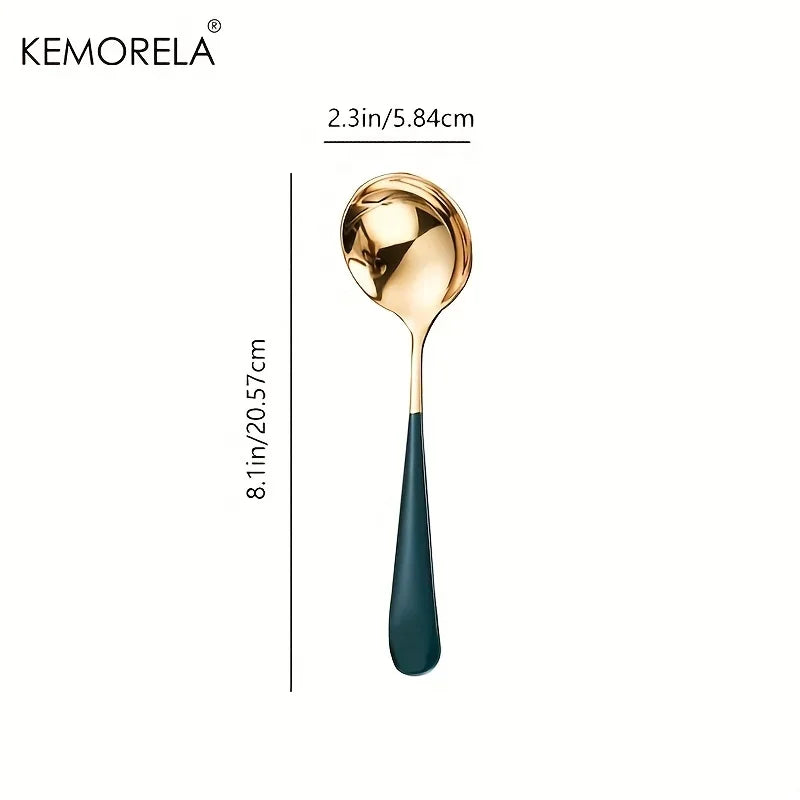 KEMORELA 304 Stainless Steel Gravy Ladle & Sauce Spoon 8.1"