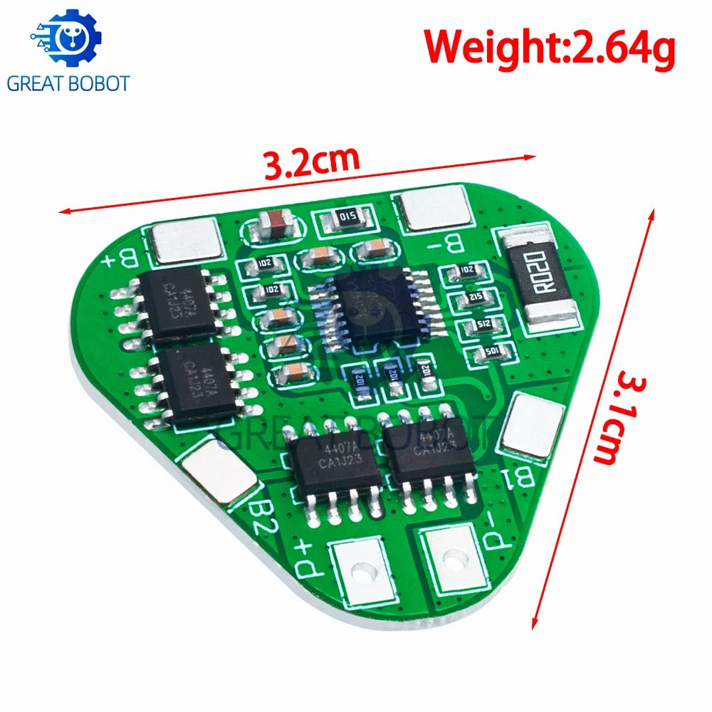 3S 12V 18650 Li-ion BMS Protection Board 8A – 3-Cell PCM