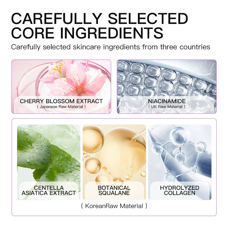 Centella Sakura Hyaluronic Acid Glycyrrhiza Glabra Serum Moisturizing