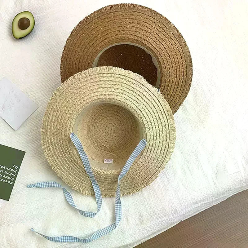 Women's Foldable Straw Sun Hat | Large Brim UV Protection