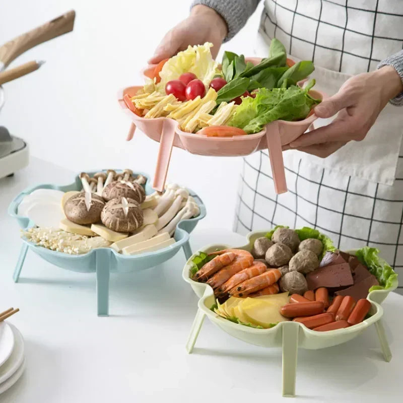 Stackable Flower-Shaped Plates – Mini Fruit & Dessert Dish Set