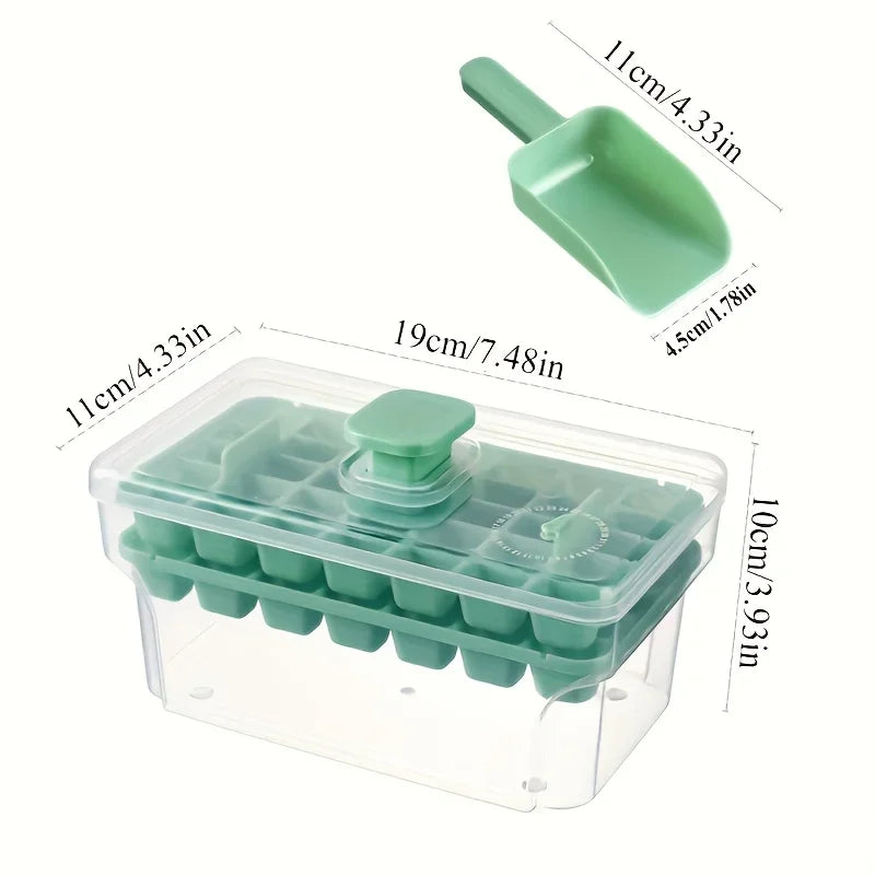 Ice Cube Trays with Lid & Bin – 68 Cubes, Easy Press Release