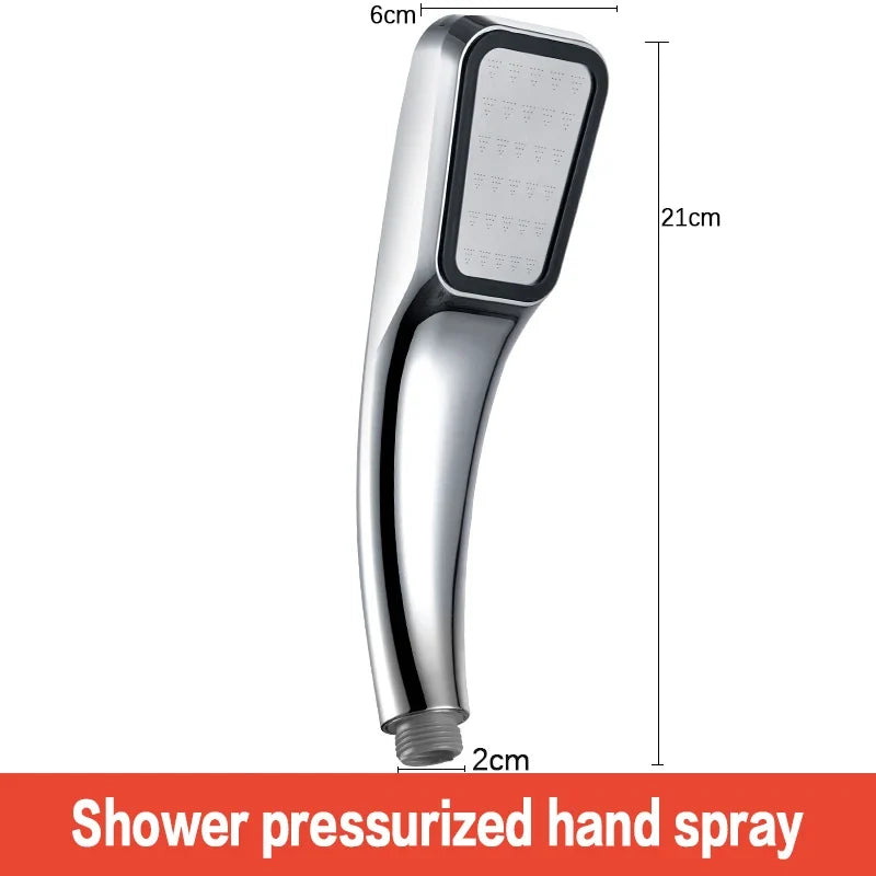 Square Handheld Pressurized Water-Saving Shower Head | 300 Jets