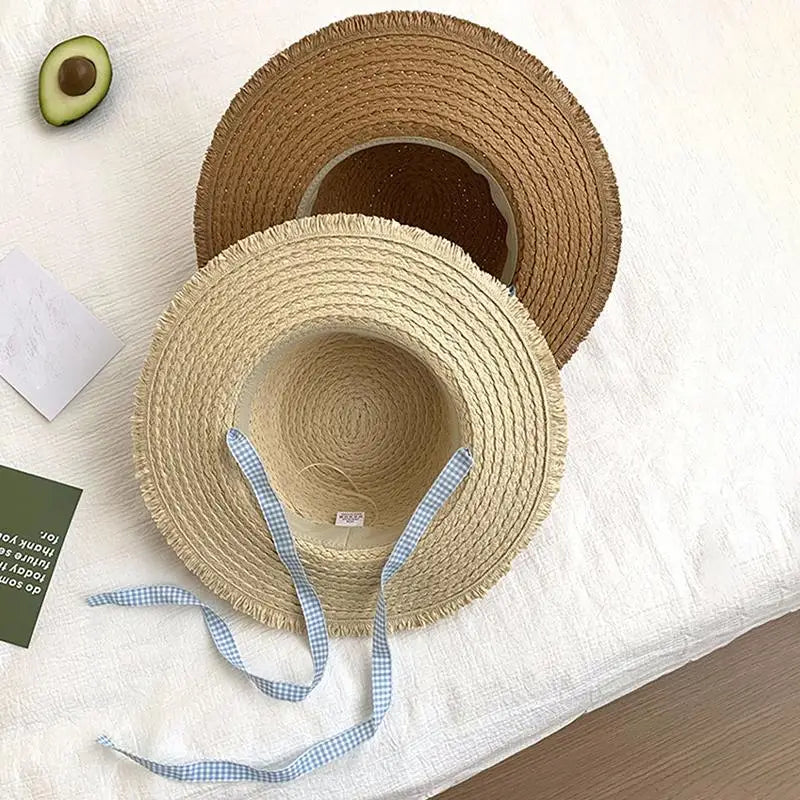 Women's Foldable Straw Sun Hat – Large Brim UV Protection