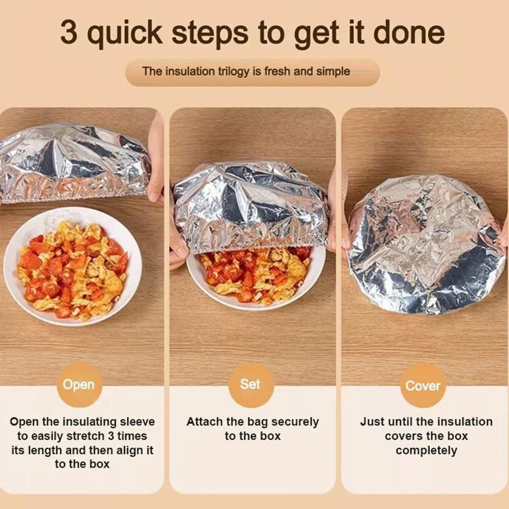 30-Pack Reusable Elastic Aluminum Foil Food Covers for Bowls