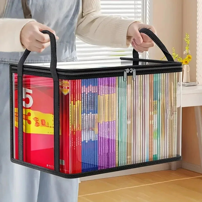 Clear PVC Storage Box Flip-top View Window Multi-use Organizer Toy