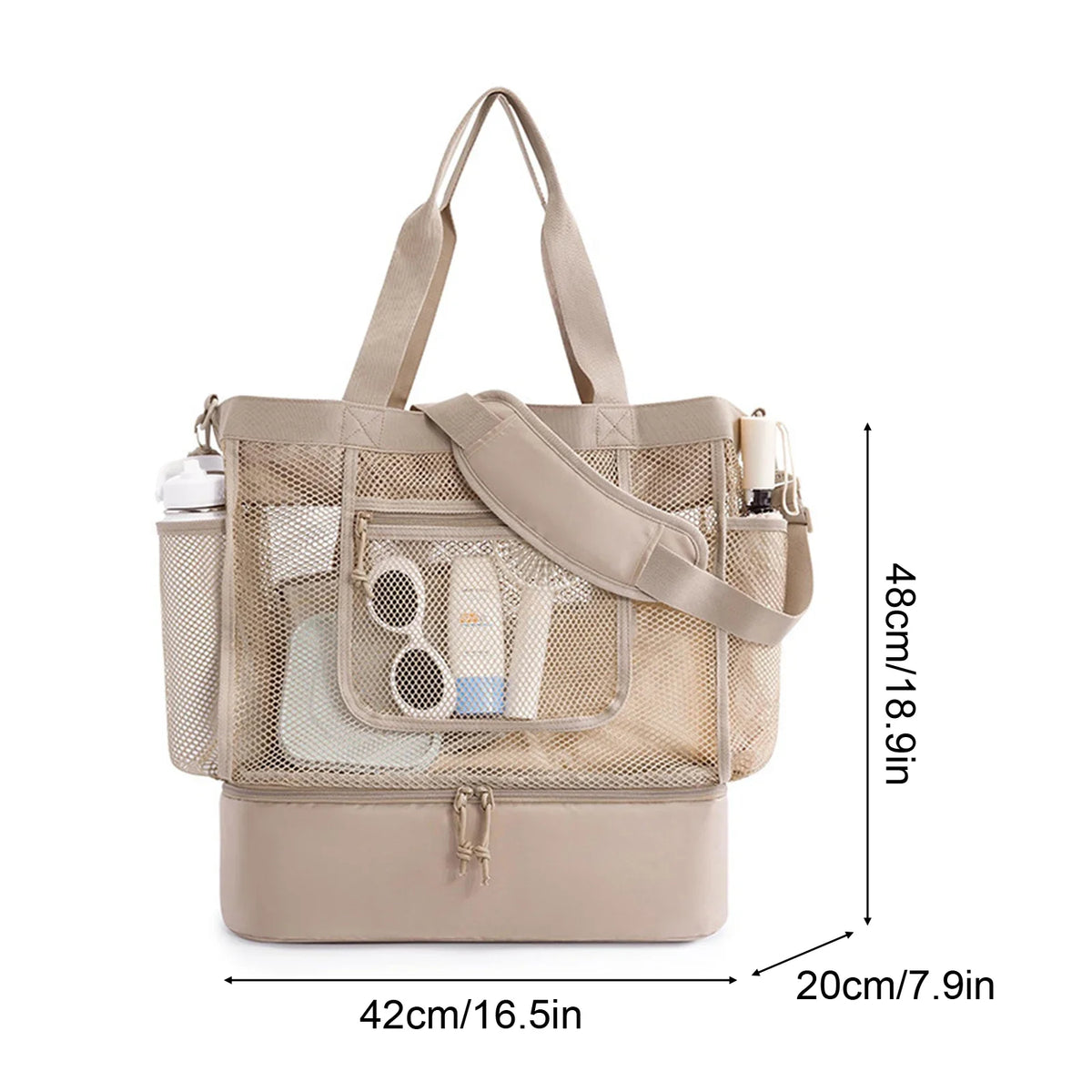 Women's Multi-Pocket Anti-Sand Beach Bag | Foldable & Lightweight