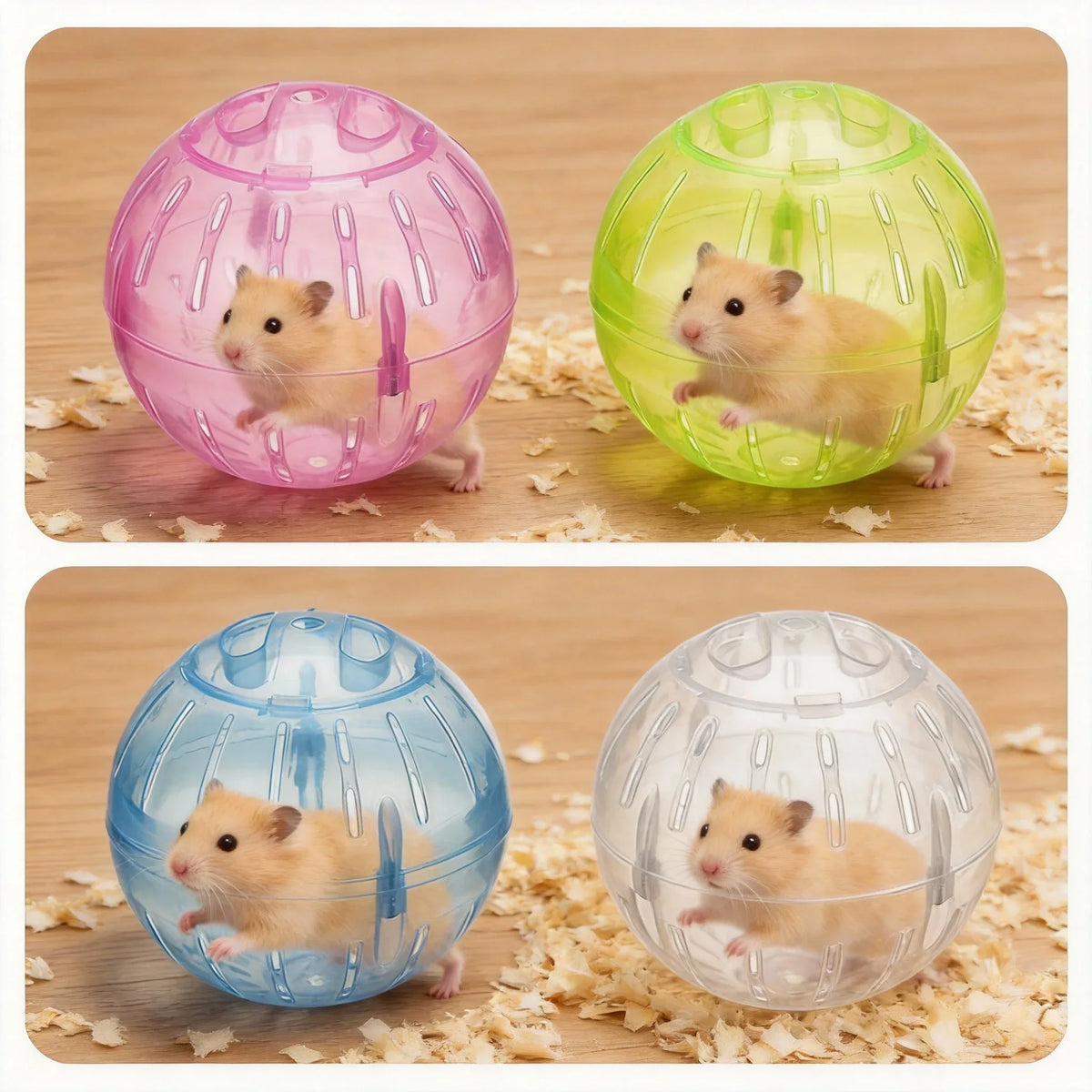 Transparent Acrylic Hamster Exercise Ball – 10cm, Escape-Proof