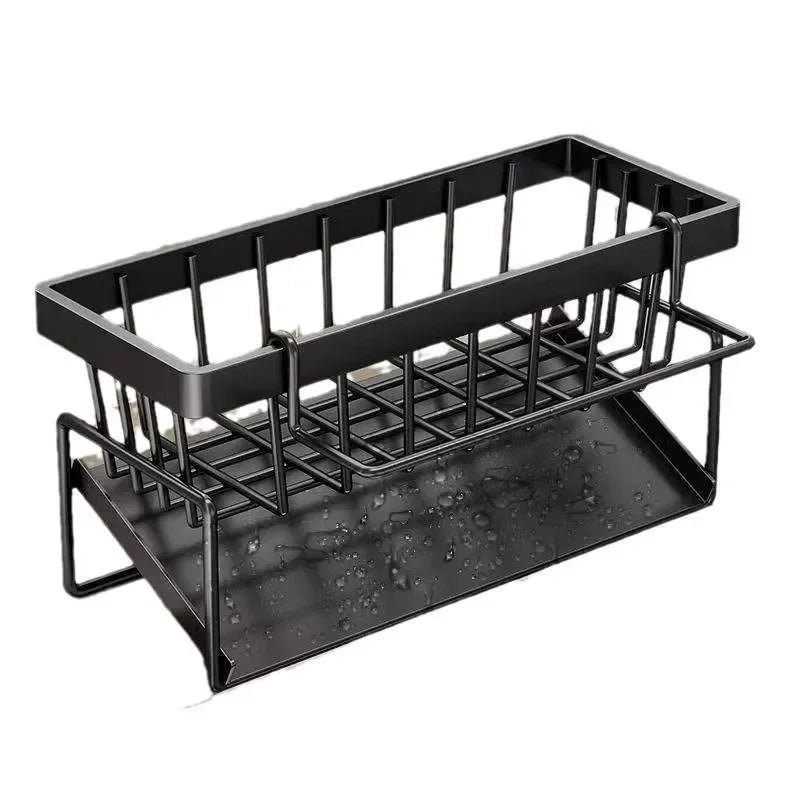 Sponge Holder Kitchen Sink Plastic Auto Draining Organizer Caddy