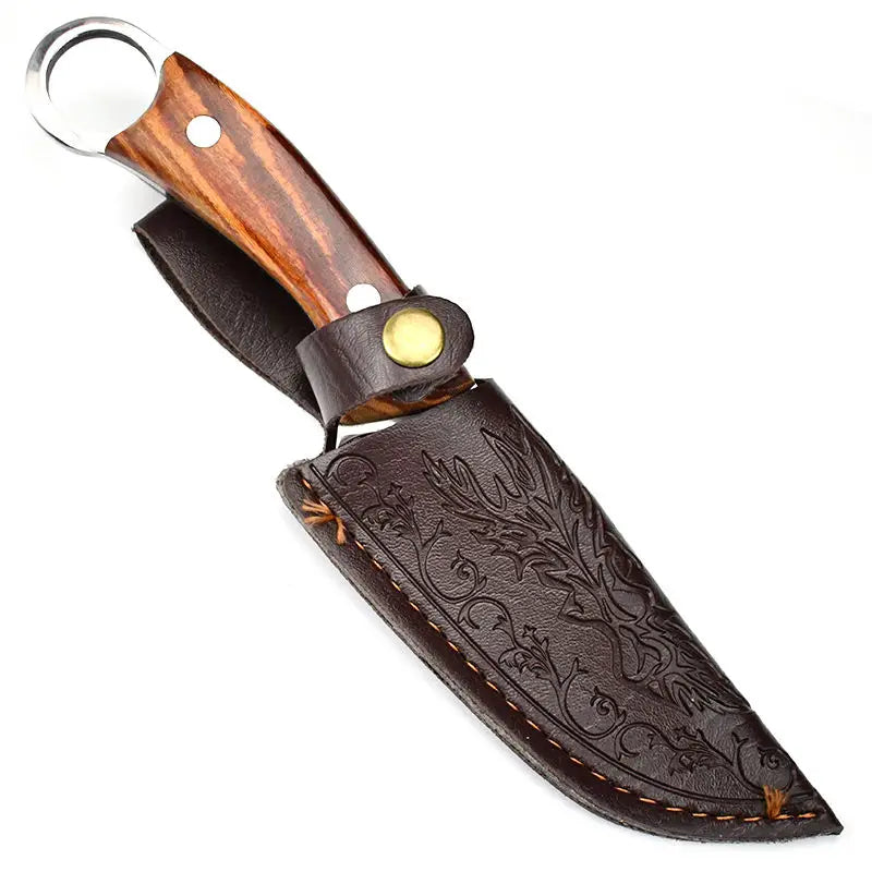 Hand-Forged Ring Knife – Stainless Steel Meat Cleaver