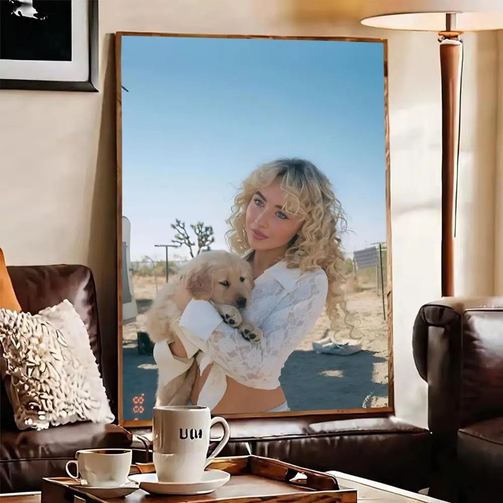 Sabrina Carpenter Self-Adhesive Wall Poster – Modern Art Sticker