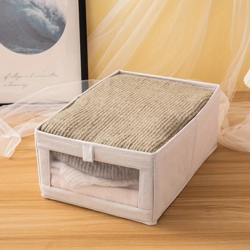 3-Pack Foldable Storage Boxes – Wardrobe & Clothes Organizer