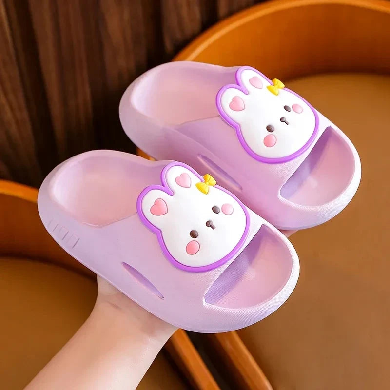Kids Platform Cloud Slippers – Rabbit Beach Slides Girls 7–12