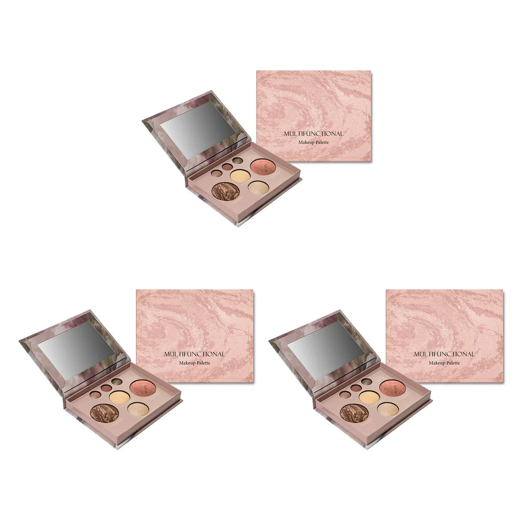 7-Color Glitter Eyeshadow Highlighter Palette – Travel Beauty Kit