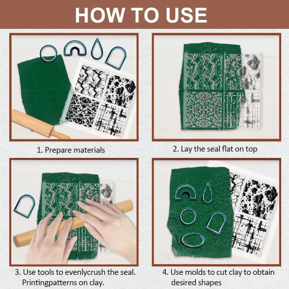 Marble Clay Texture Mat – DIY Jewelry & Card Making Stamps