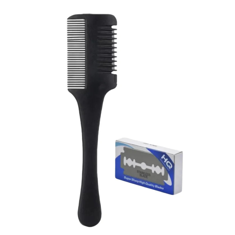 Portable Hair Thinning Comb | Double Edge Blade Self-Cut Tool