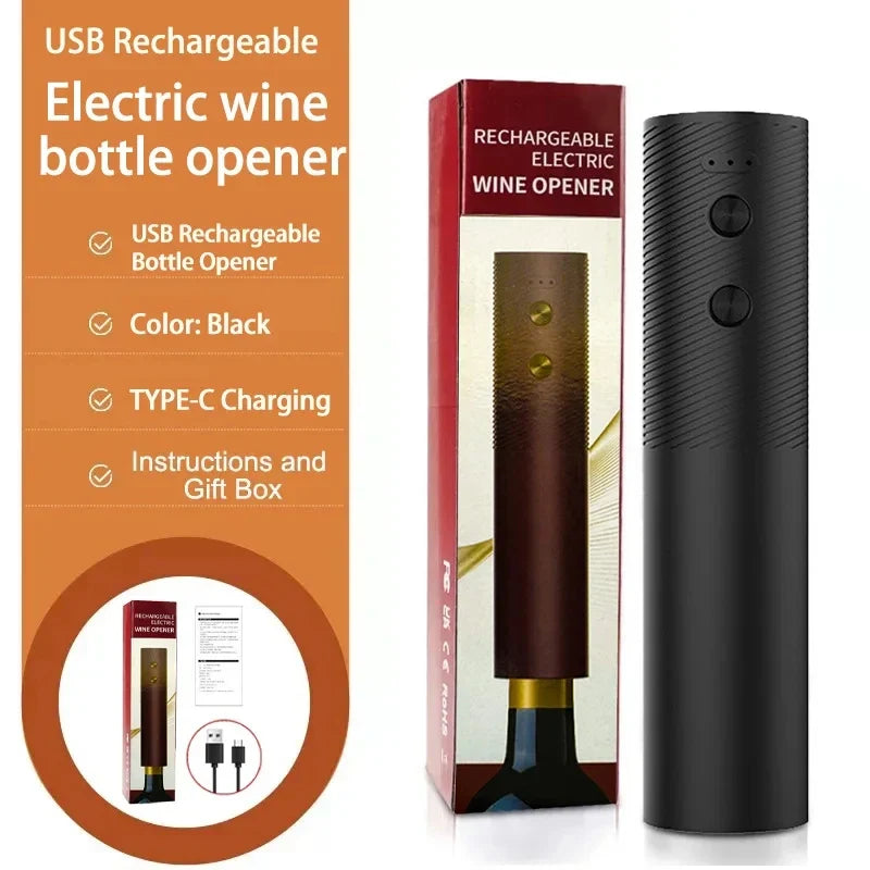 HOMEFISH Electric Wine Opener | Rechargeable Automatic Corkscrew