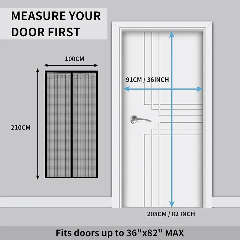Magnetic Mosquito Net Door Curtain – Insect Screen Mesh