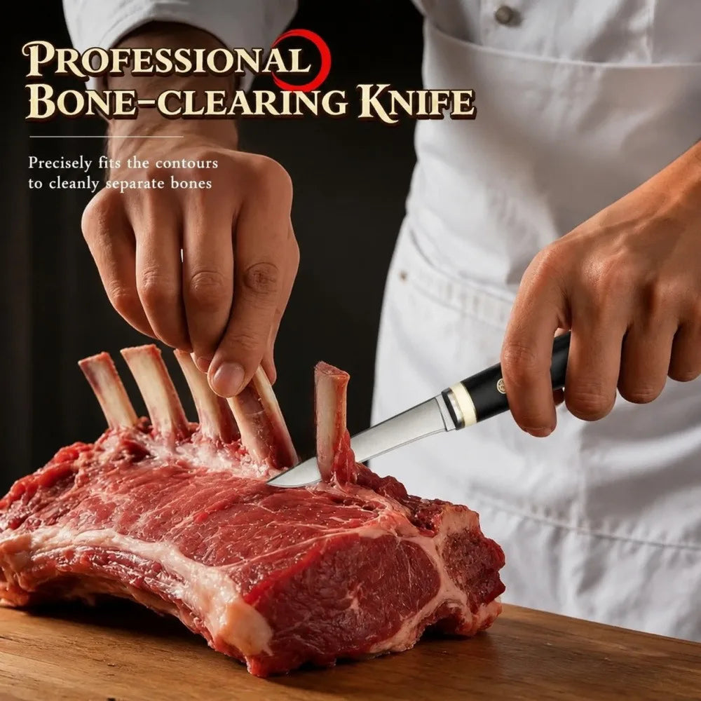 PLYS Stainless Steel Kitchen Knife with Leather Sheath | 8.6"