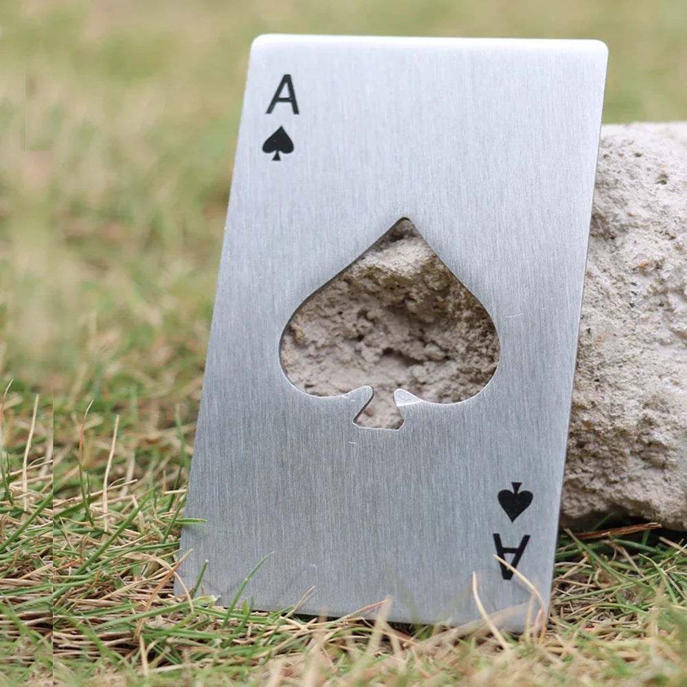 10-Pack Ace of Spades Poker Card Bottle Opener – Party Favors