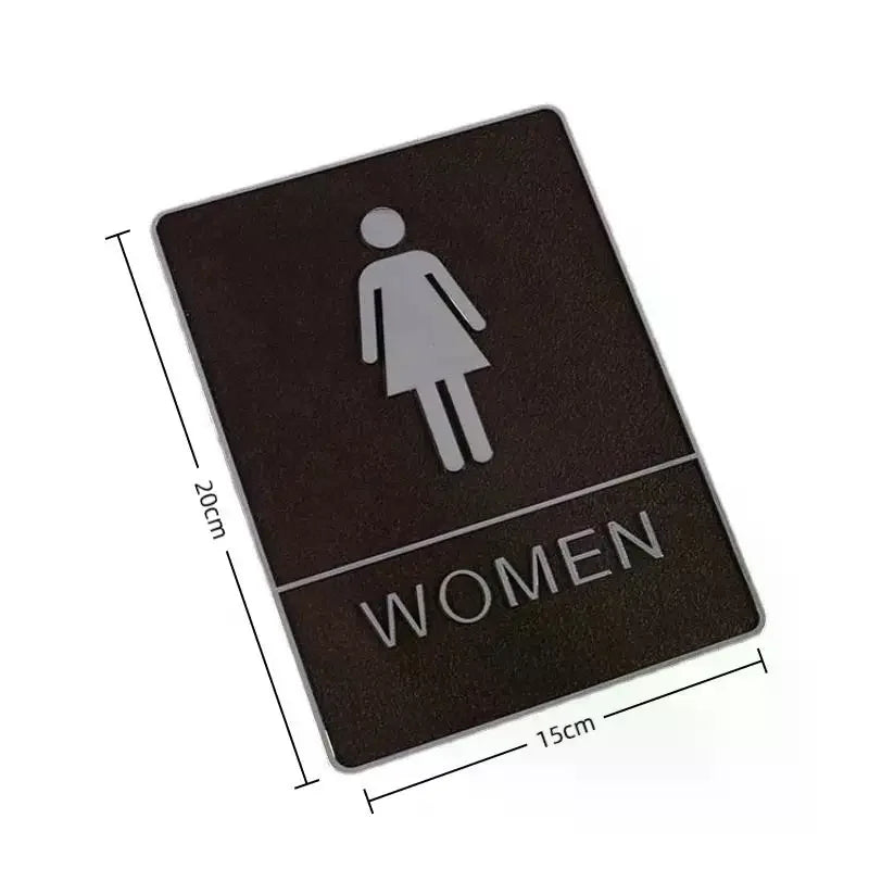 Self-Adhesive Acrylic Restroom Door Sign – Men & Women