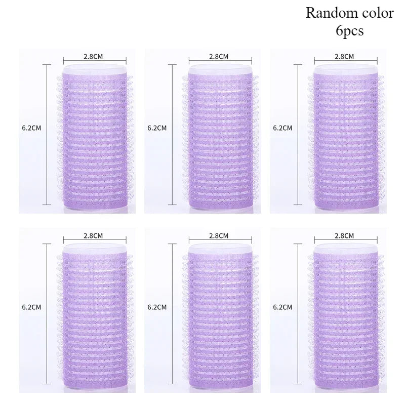 Jumbo Self-Grip Heatless Hair Rollers Set – 24pc Hook & Loop