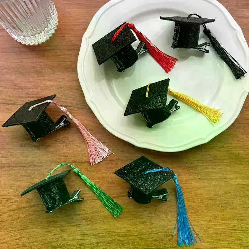 2-Pack Mini Graduation Cap Hair Clips | Party & Photo Prop
