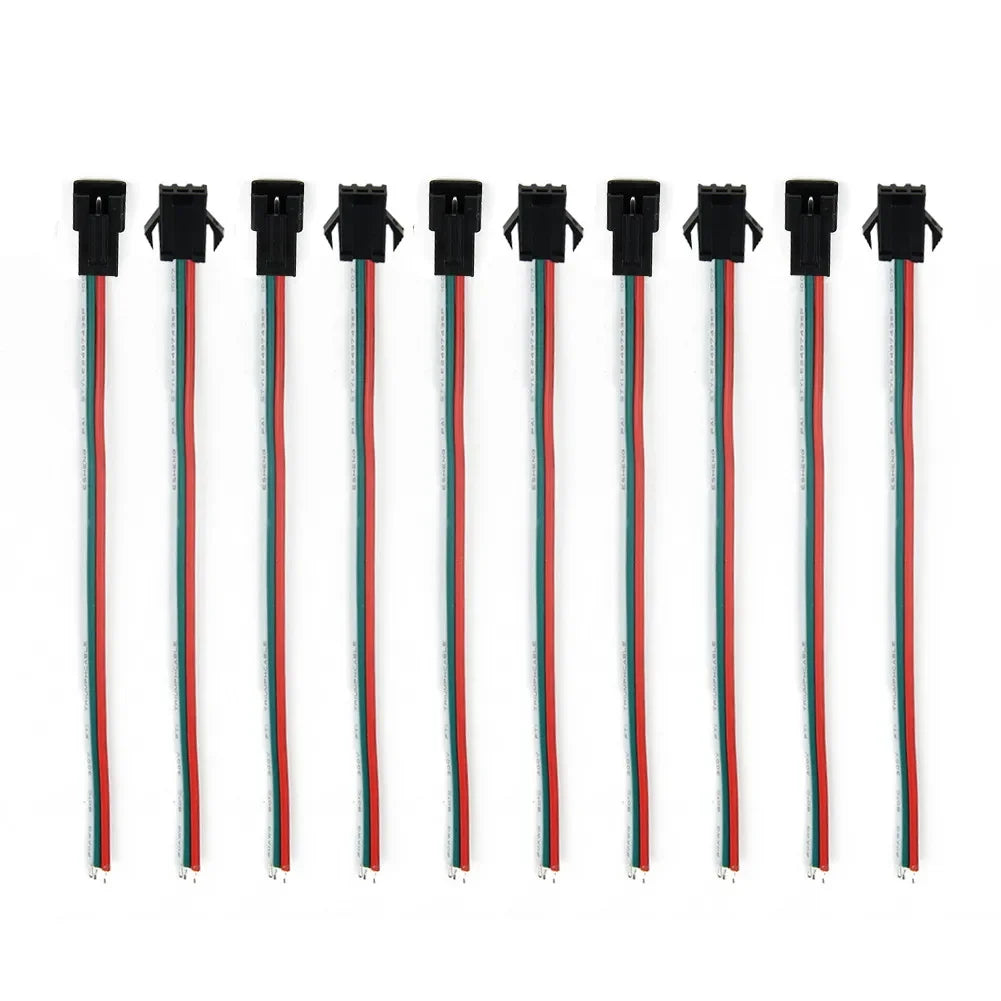 JST SM 2/3/5 Pin Male Female Wire Connector – 5 Pairs for LED