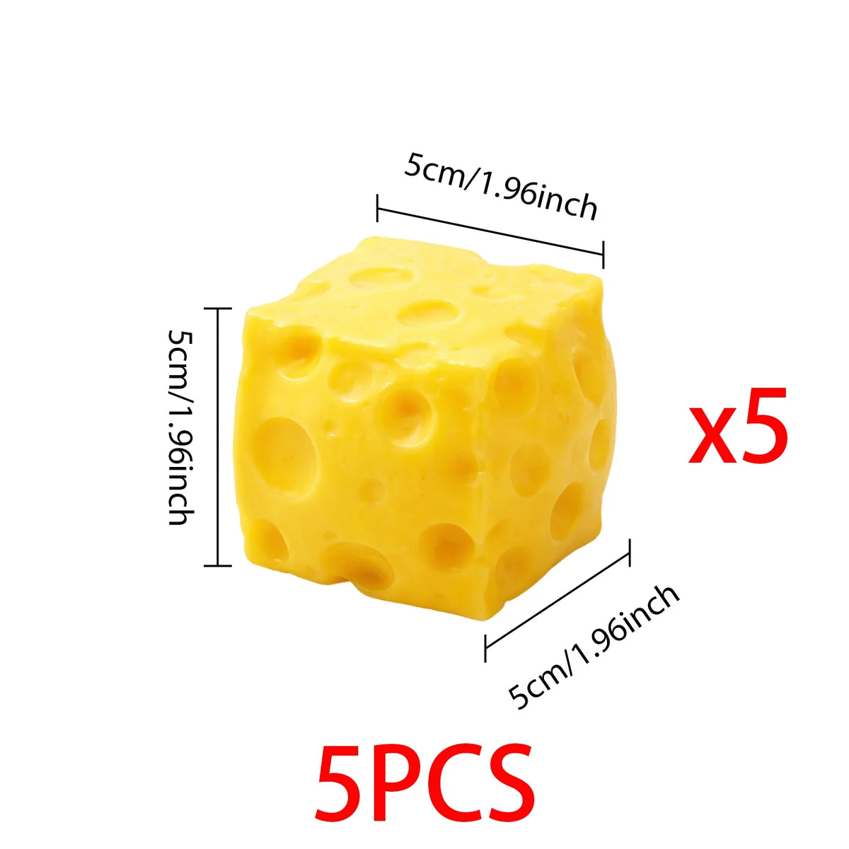 Cube Cheese Squishy Slow Rising Fidget Sensory Squeeze Toy