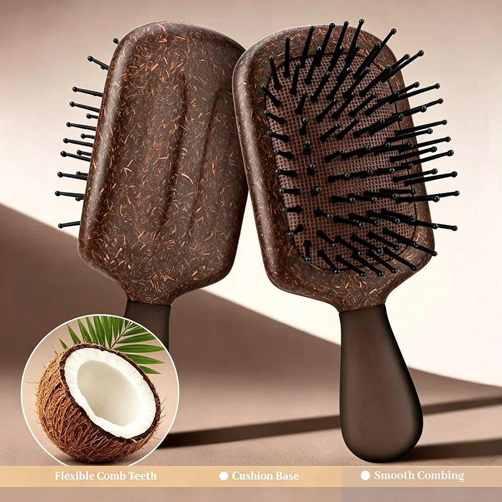 Wood Air Cushion Hair Brush & Scalp Massage Comb | Anti-Static