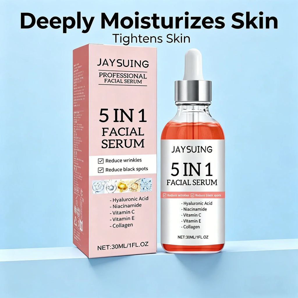 5-in-1 Facial Serum – Hyaluronic Acid, Niacinamide & Vitamin C