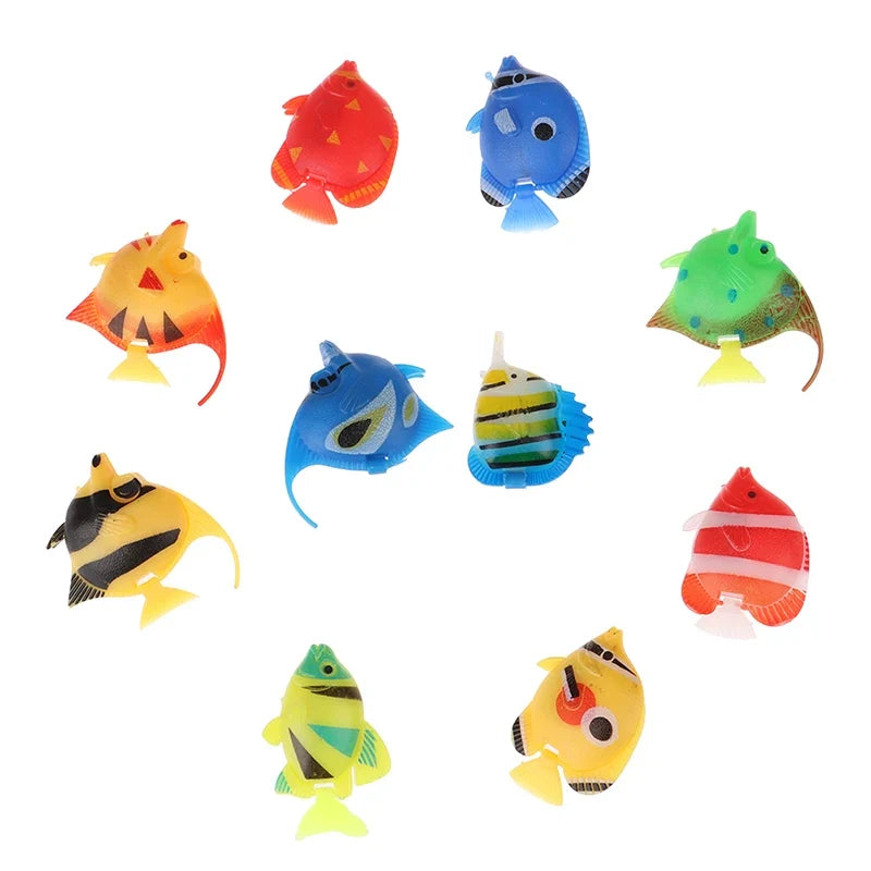 10 Pcs Artificial Floating Fish Aquarium Tank Decor Ornaments