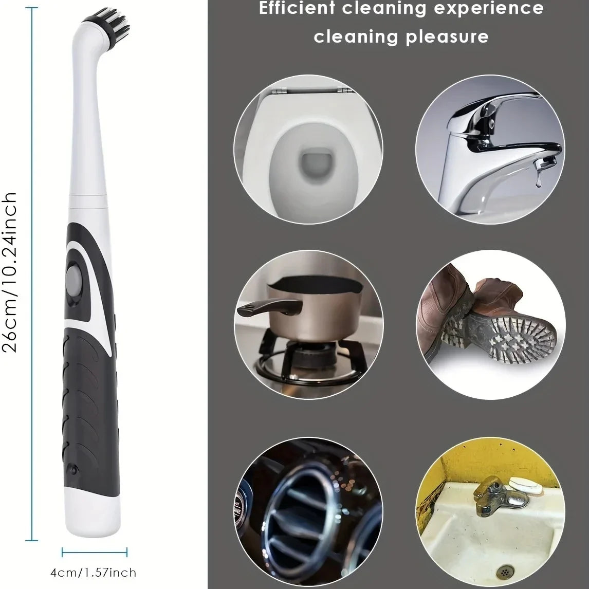 HOMEFISH Electric Cleaning Brush Set with 4 Brush Heads