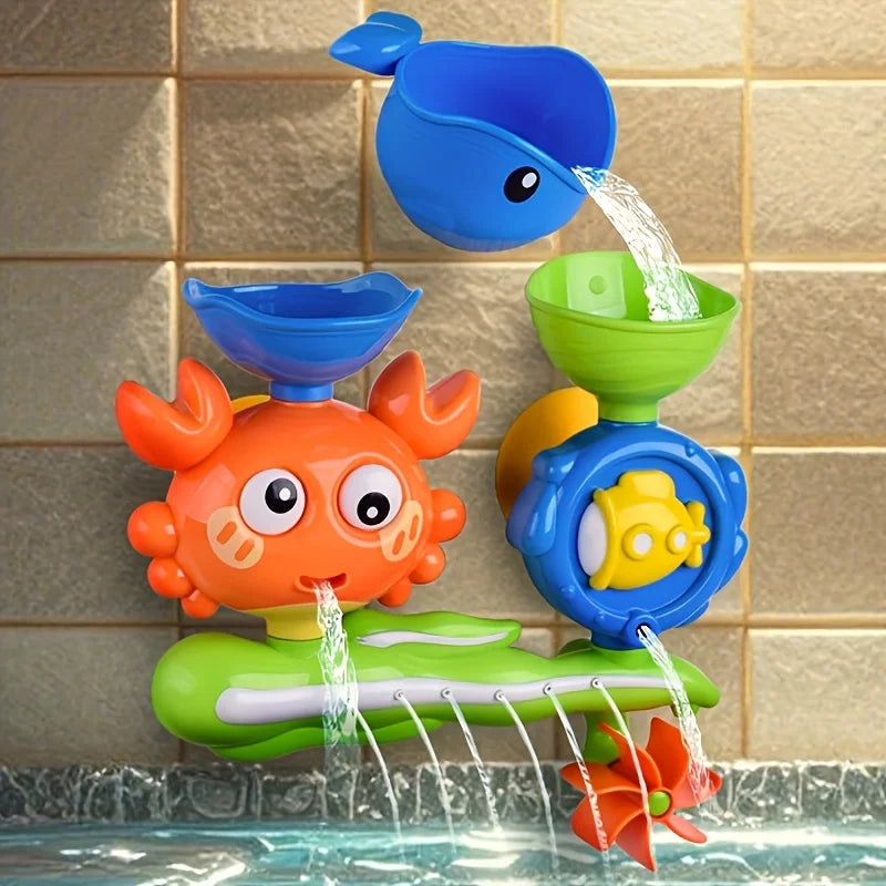 Baby Bath Toy Wall Sunction Cup Track Water Games Children Bathroom