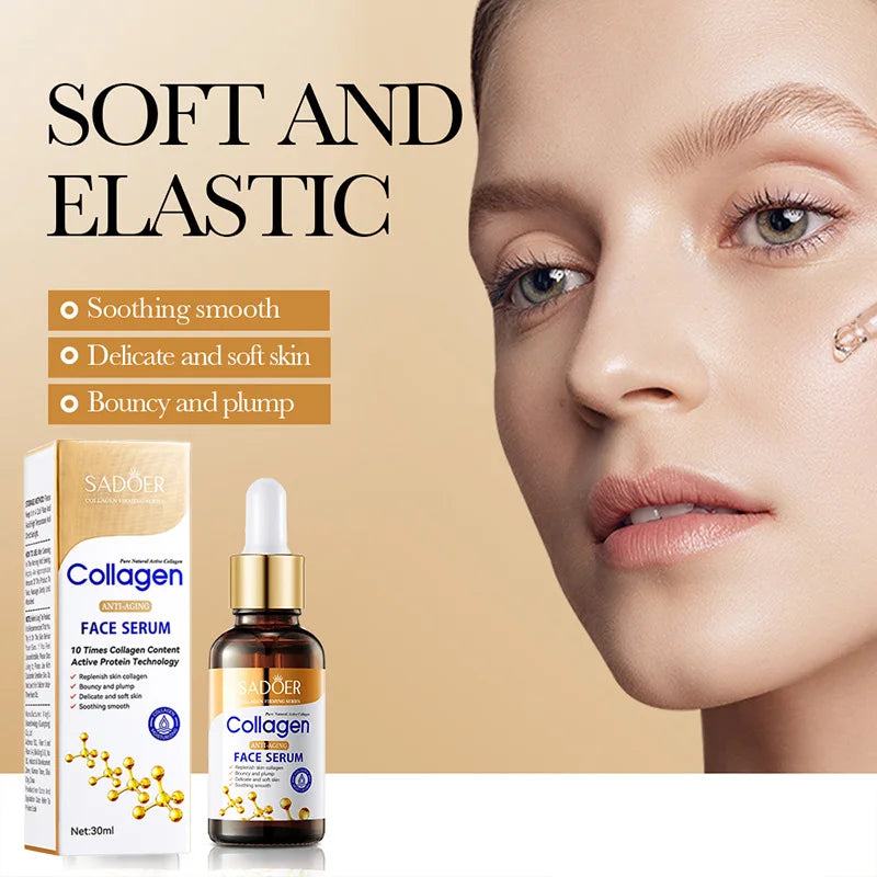 SADOER Collagen Skin Care Set – Anti-Aging Serum & Eye Cream