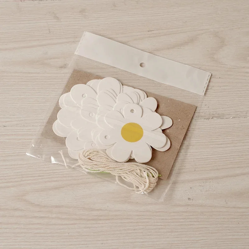 White Flower Garland Banner – Birthday, Baby Shower & Wedding