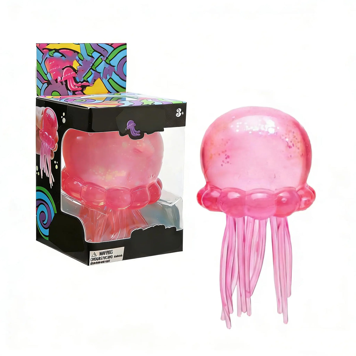 Squishy Jellyfish Sensory Fidget Toy – Slow Rise Sparkle Ball