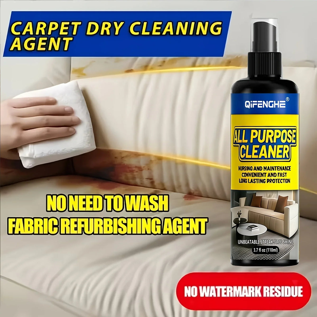 All-Purpose Cleaner Spray & Microfiber Towel | Sofa & Carpet
