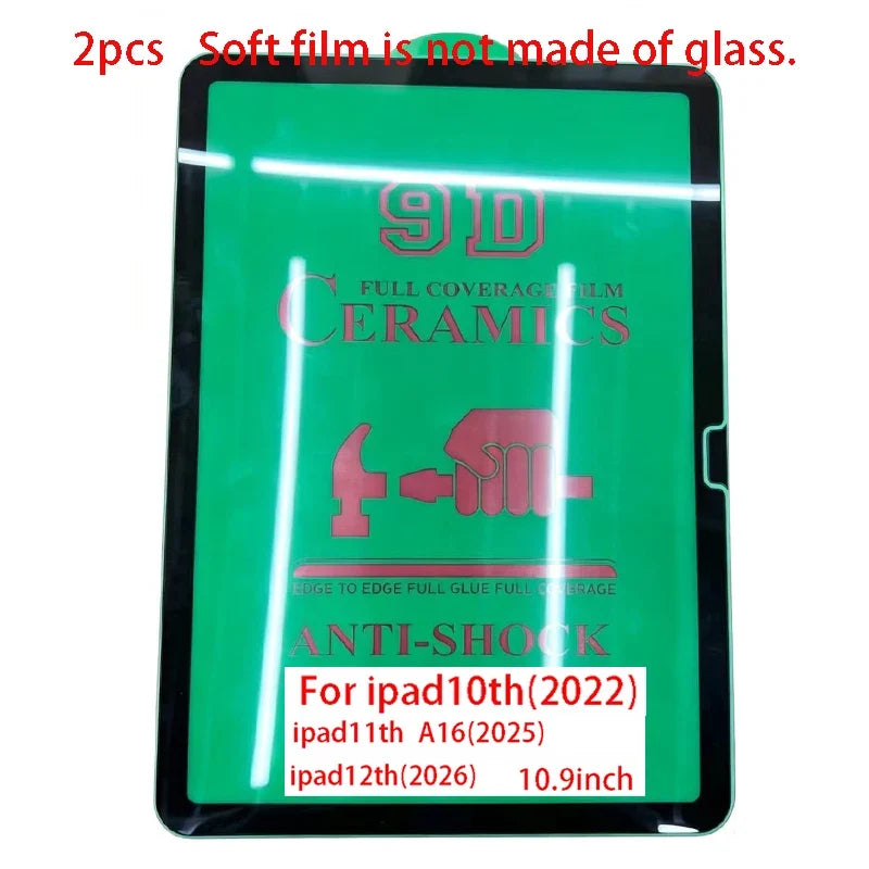 2-Pack HD Soft Screen Protector – iPad 10th 11th 12th Gen