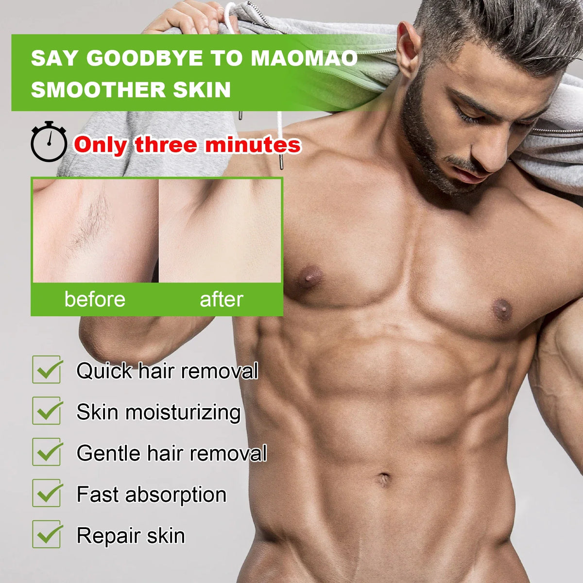 East Moon Men's Hair Removal Cream – Body & Beard 60ml