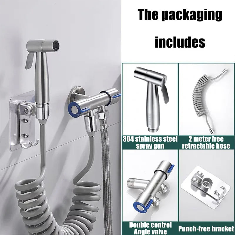 Handheld Bidet Sprayer | 304 Stainless Steel Dual Control Valve