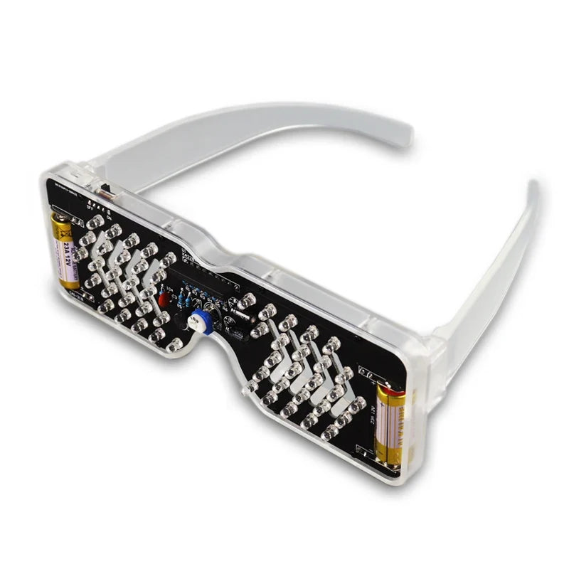 Voice-Activated LED Flashing Glasses DIY Soldering Kit