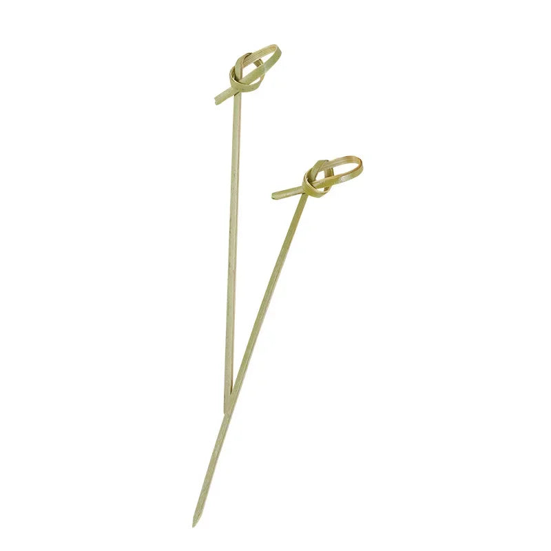 100-Pack Bamboo Knotted Skewers – Cocktail, Fruit & Buffet Picks