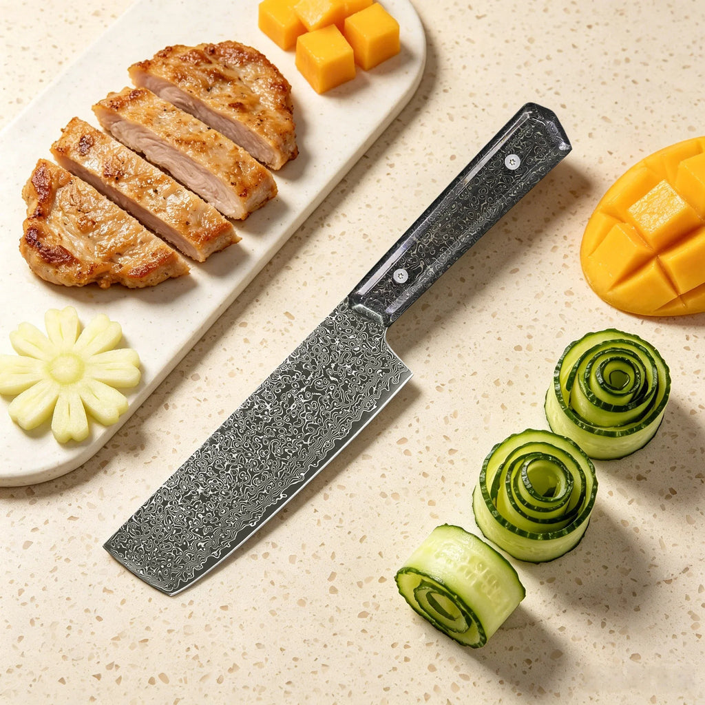 Damascus Steel Meat Cleaver – Sharp Kitchen Chef Knife