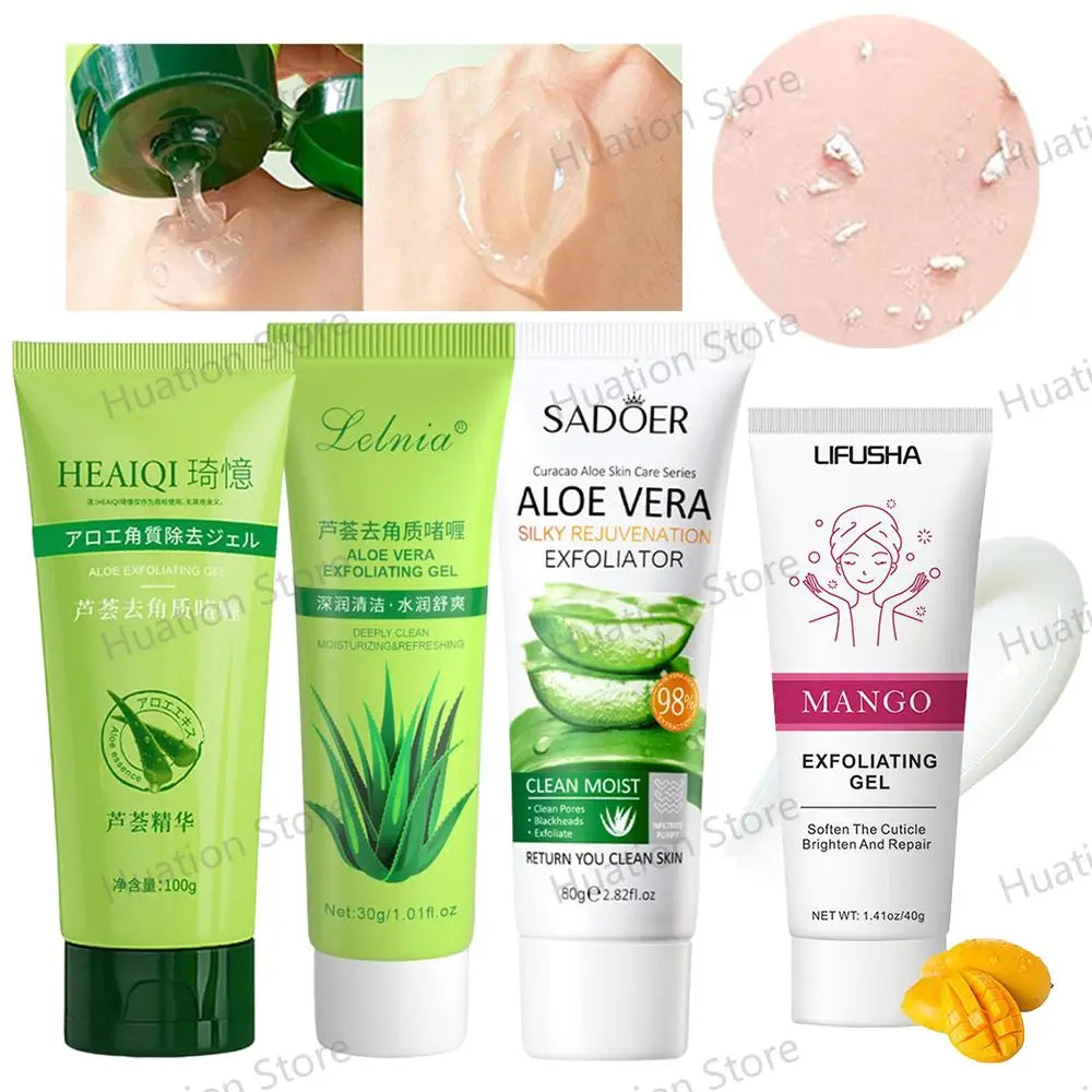 Aloe Vera Face Exfoliating Gel – Pore Minimizing Scrub 30–100g