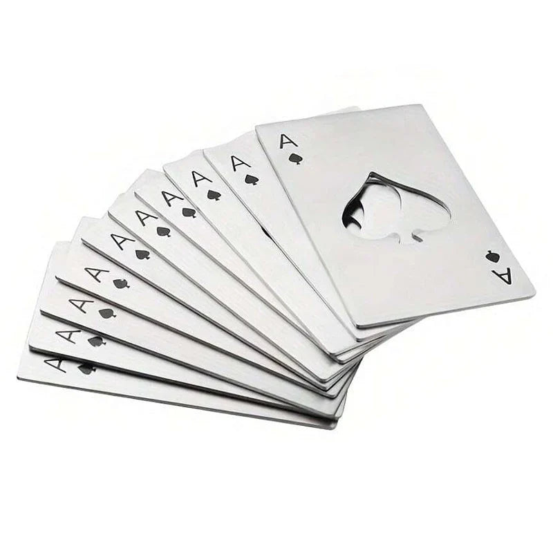 10-Pack Ace of Spades Poker Card Bottle Opener – Party Favors